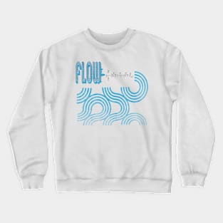 Blue Flow of Individualism Grunge Style Crewneck Sweatshirt